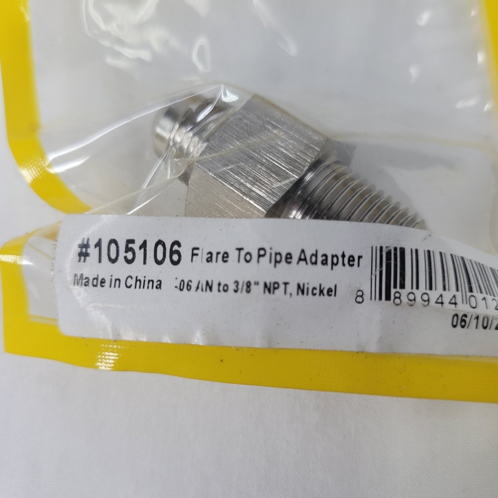 JEGS 105106 Nickel Straight Flare Fitting - Picture 2 of 4